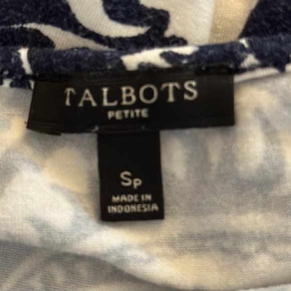 Talbot's Navy Paisley and Floral Sleeveless Maxi Dress Size Small Petite - Picture 6 of 9